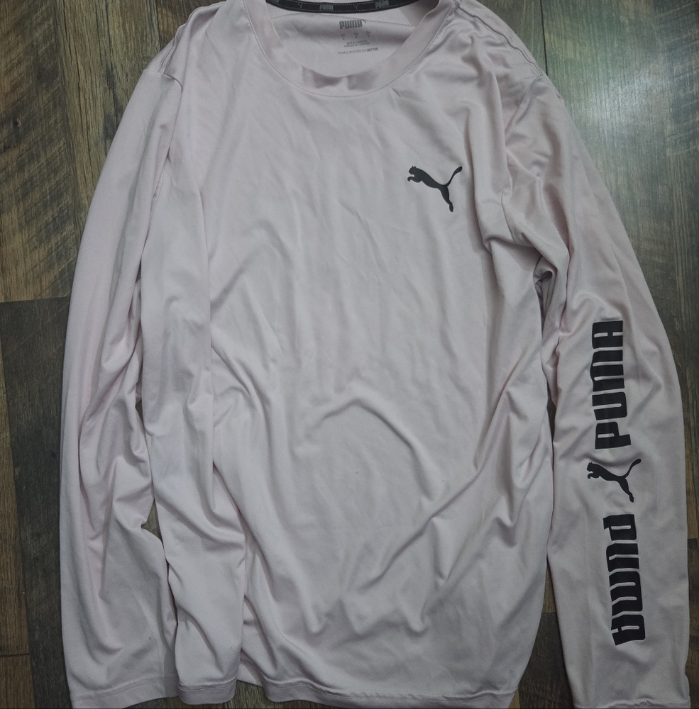 Puma Womens Light Pink Long Sleeve Tee